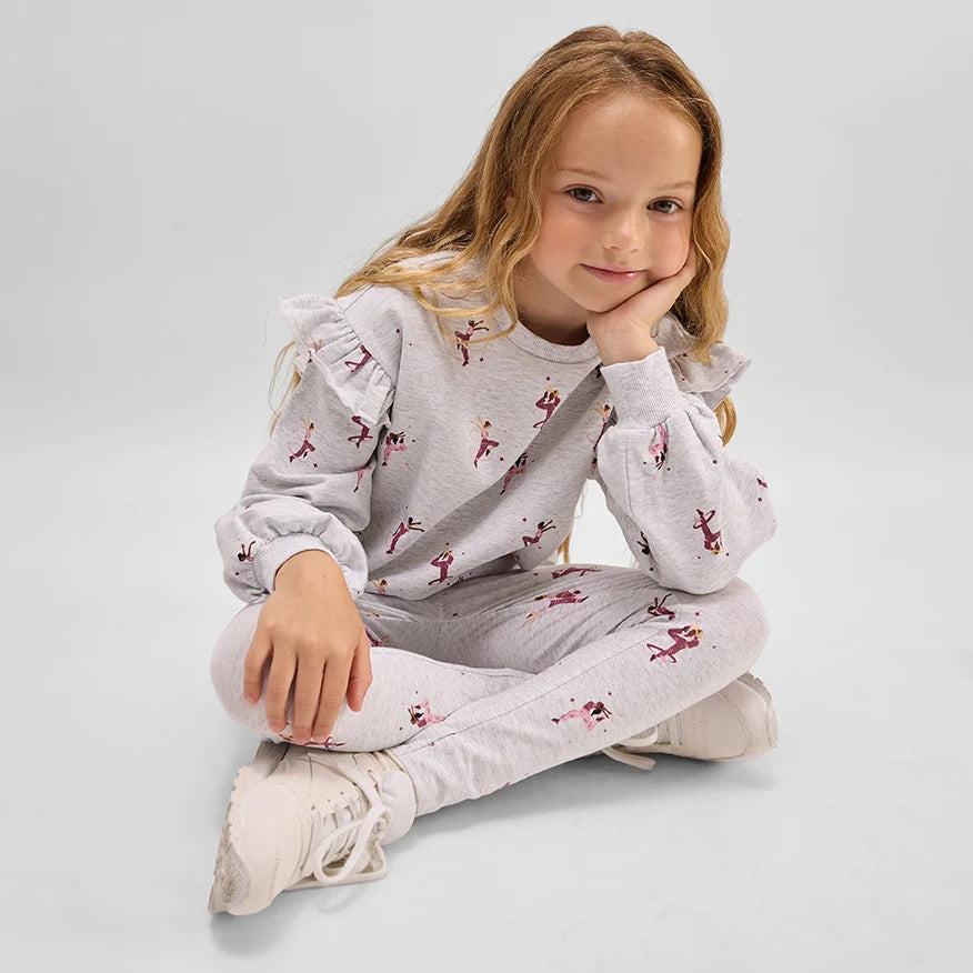 MILES THE LABEL - GIRLS KNIT LEGGING DANCER PRINT