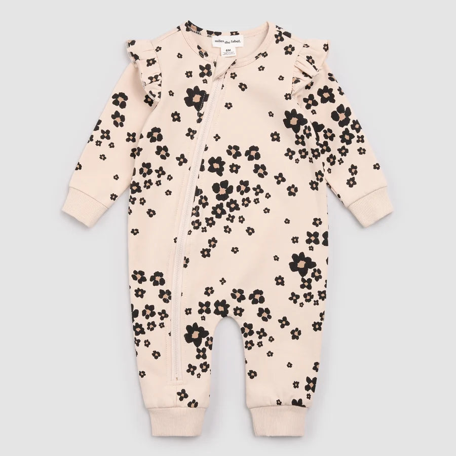 MILES THE LABEL  - GIRLS PLAYSUIT WITH SHOULDER FRILL