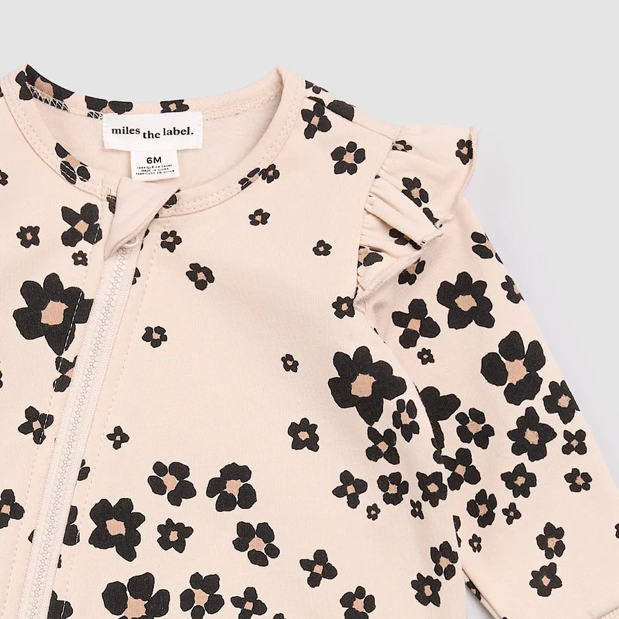 MILES THE LABEL  - GIRLS PLAYSUIT WITH SHOULDER FRILL
