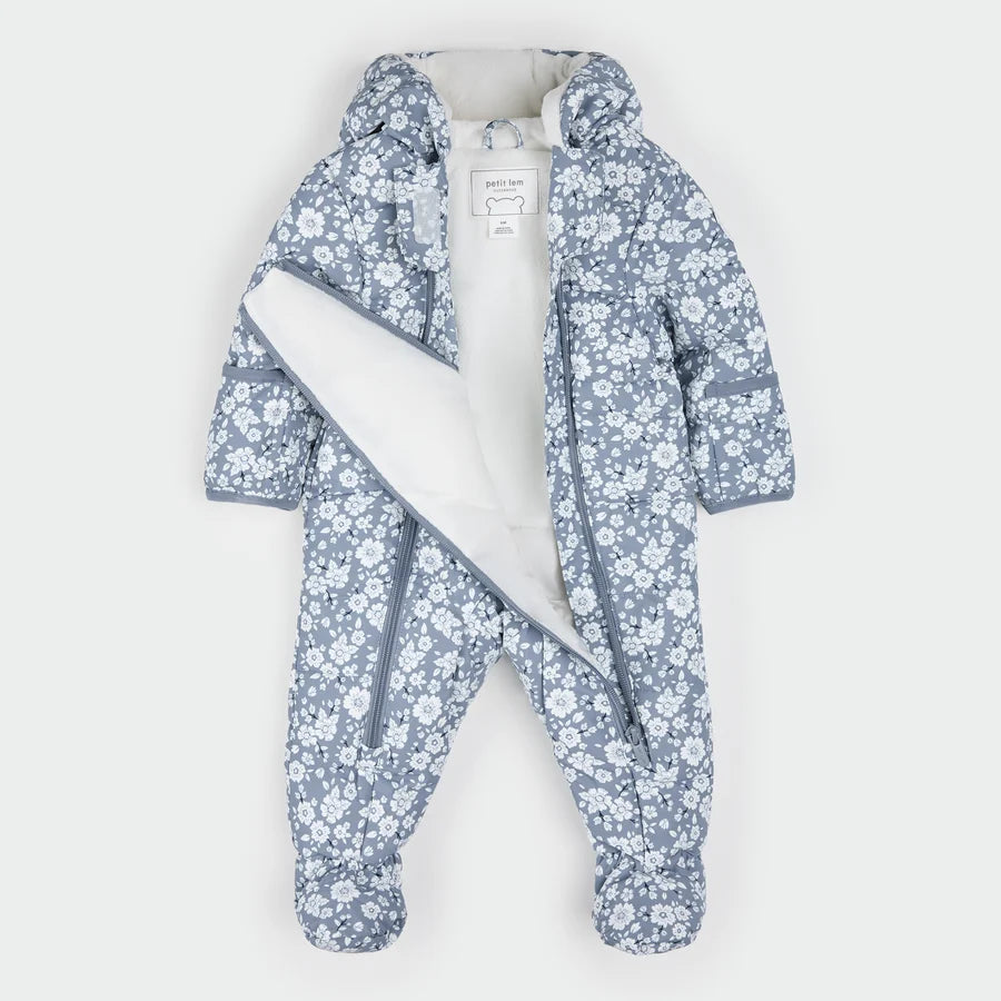 PETIT LEM - ONE PIECE SNOWSUIT BLUE