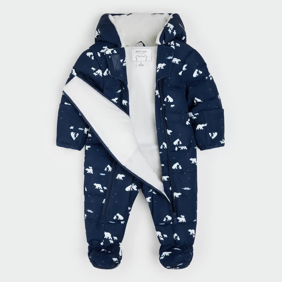 PETIT LEM - ONE PIECE SNOWSUIT NAVY
