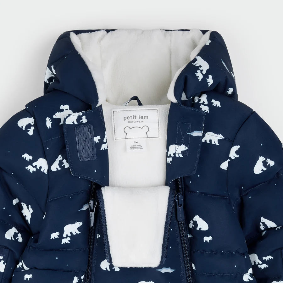 PETIT LEM - ONE PIECE SNOWSUIT NAVY