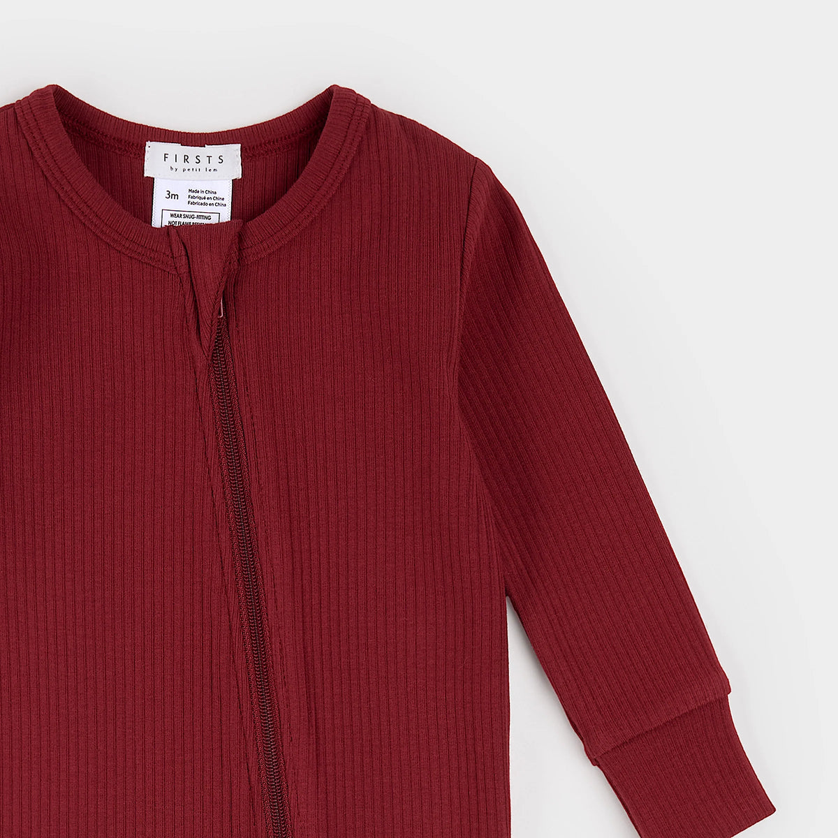 PETIT LEM - BABY POINSETTA MODAL RIB SLEEPER