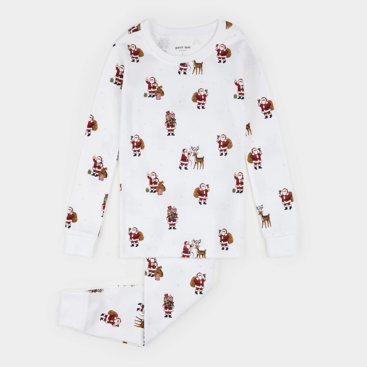PETIT LEM - KID'S SANTA'S BIG NIGHT PRINT PJ SET