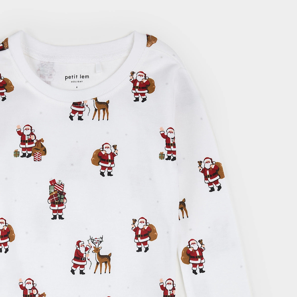 PETIT LEM - KID'S SANTA'S BIG NIGHT PRINT PJ SET