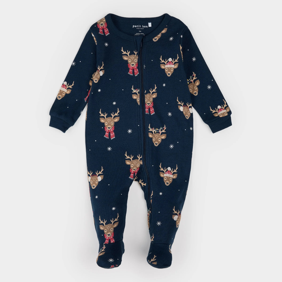PETIT LEM - BABY REINDEER RUN PRINT SLEEPER