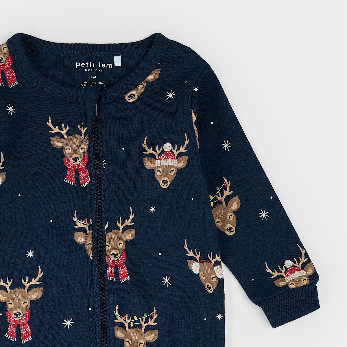 PETIT LEM - BABY REINDEER RUN PRINT SLEEPER