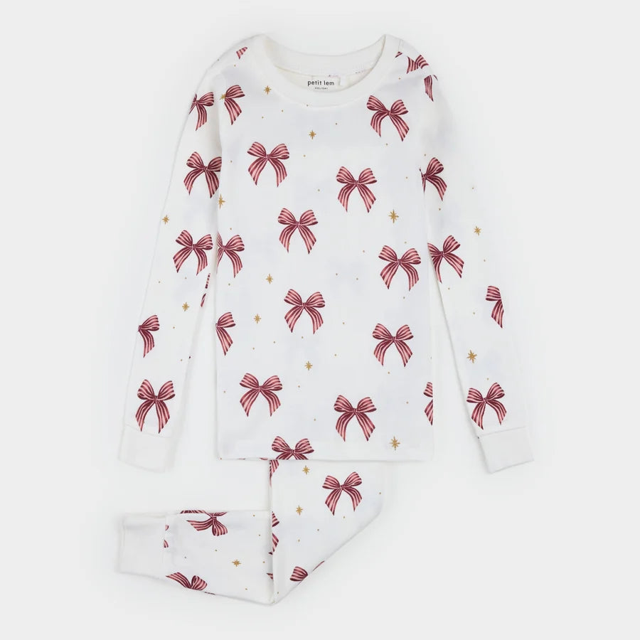 PETIT LEM - GIRLS GLITTER & BOWS PJ SET