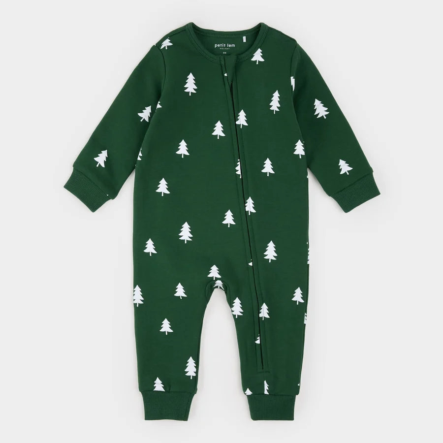 PETIT LEM - PINE TREE PRINT PLAYSUIT