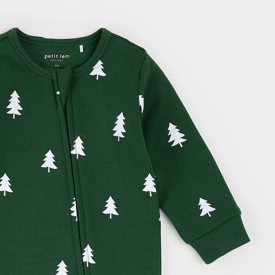 PETIT LEM - PINE TREE PRINT PLAYSUIT