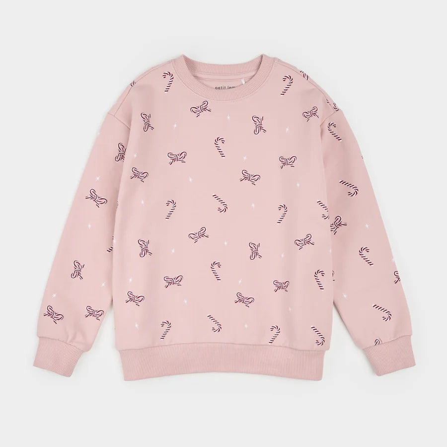 PETIT LEM - GIRLS CANDY CANE DREAMS SWEATER