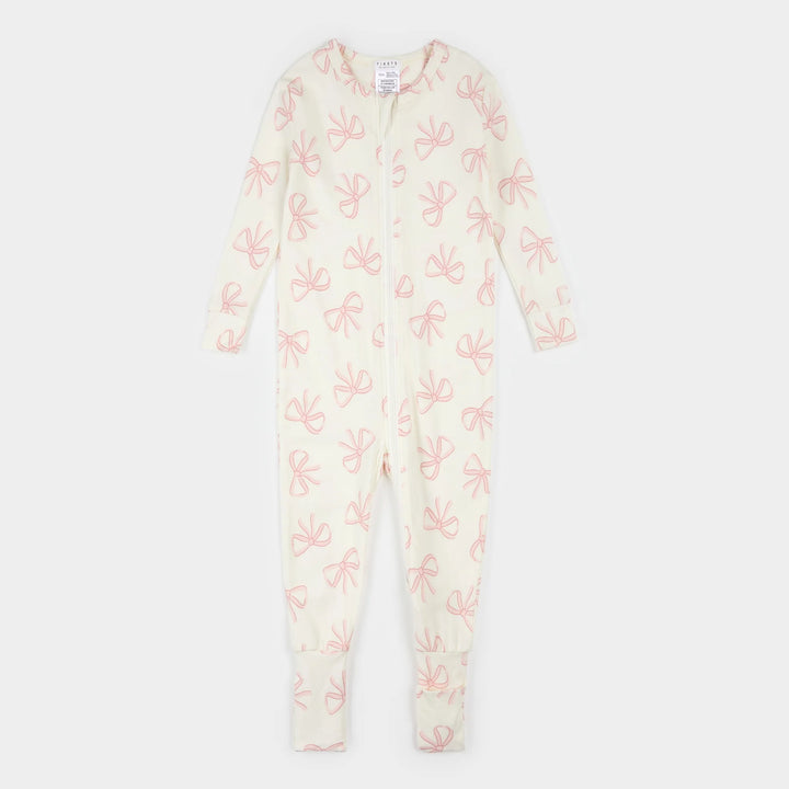 PETIT LEM - Baby Bows Print on Ivory Convertible Sleeper