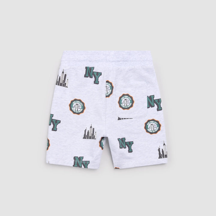 MILES THE LABEL - BOY SHORT KNIT-HEATHER GREY LT. 26SMW03B02-Y