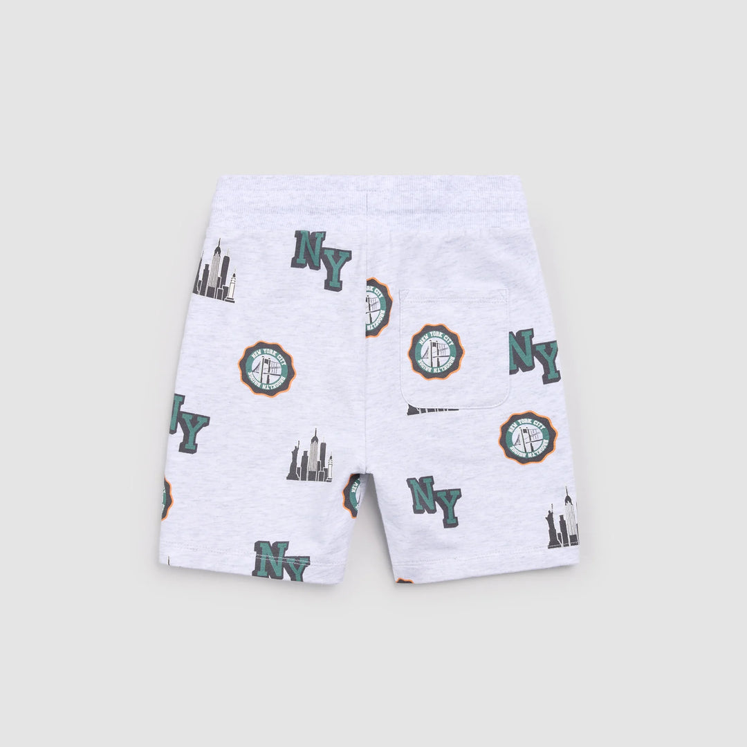 MILES THE LABEL - BOY SHORT KNIT-HEATHER GREY LT. 26SMW03B02-K