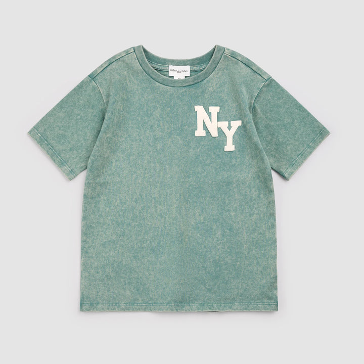 MILES THE LABEL - BOY S/S T-SHIRT KNIT-TEAL 26SMW03T04-Y