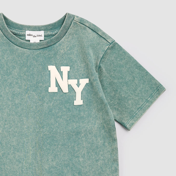 MILES THE LABEL - BOY S/S T-SHIRT KNIT-TEAL 26SMW03T04-Y