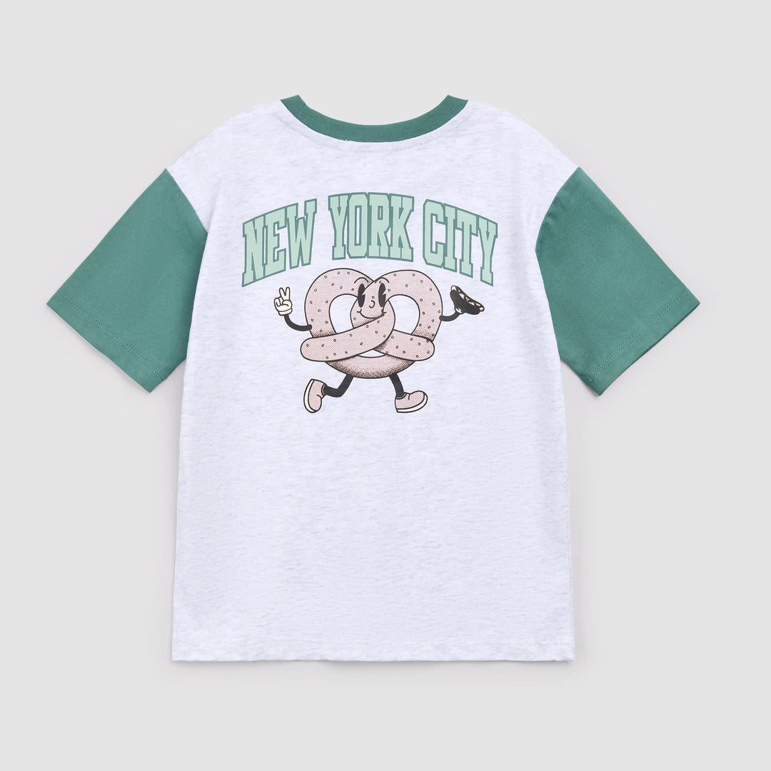 MILES THE LABEL - BOY S/S T-SHIRT KNIT-HEATHER GREY LT. 26SMW03T05-K