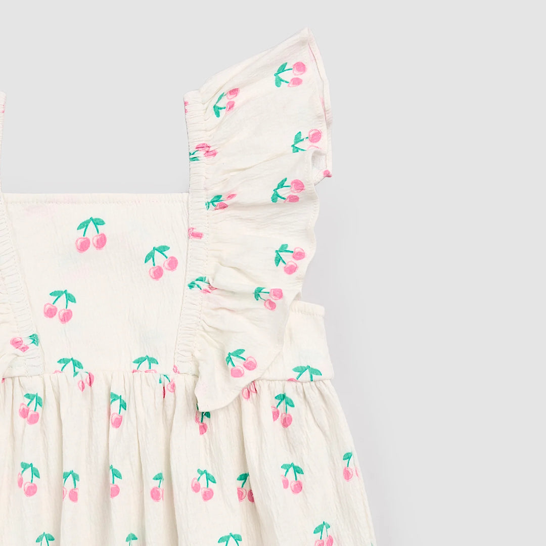 MILES THE LABEL - GIRL SLEEVELESS DRESS KNIT-OFFWHITE 26SMW04D02-K