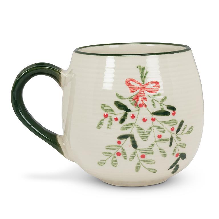 ABBOTT - MISTLETOE BALL MUG-6"L(16OZ)