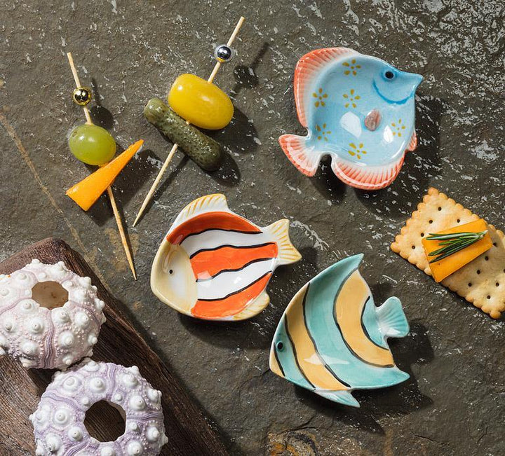 ABBOTT - SMALL STRIPED FISH DISH 3"