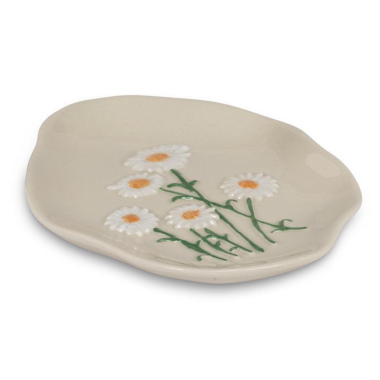 ABBOTT - WHITE FLOWER ORGANIC DISH 5"