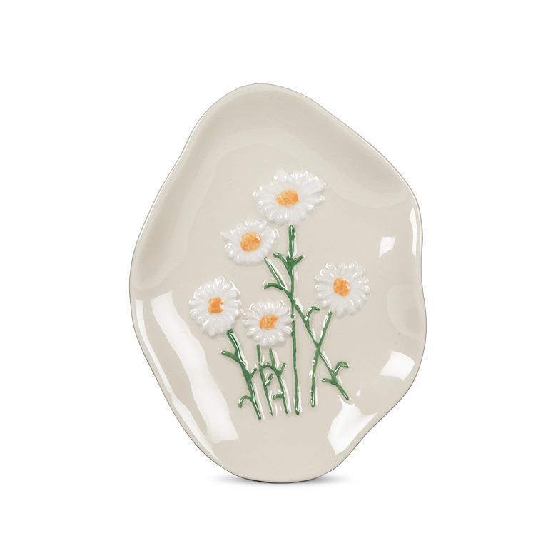 ABBOTT - WHITE FLOWER ORGANIC DISH 5"