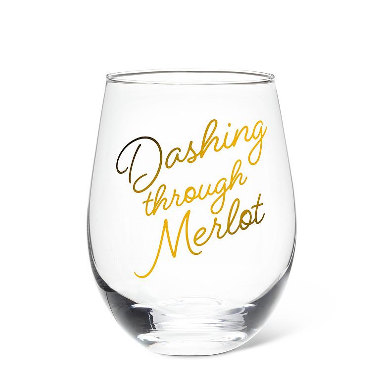 ABBOTT - DASHING / MERLOT STEMLESS WINE GLASS-5"H(14OZ)