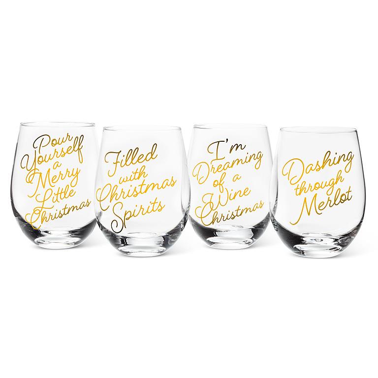 ABBOTT - POUR YOURSELF STEMLESS WINE GLASS-5"H(14OZ)