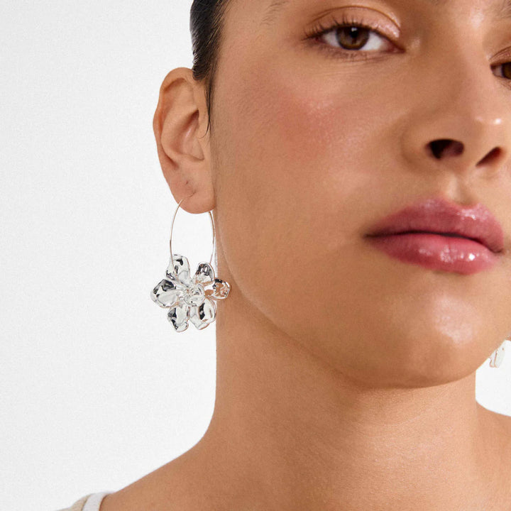 PILGRIM - LUNITH EARRINGS SILVER-PLATED