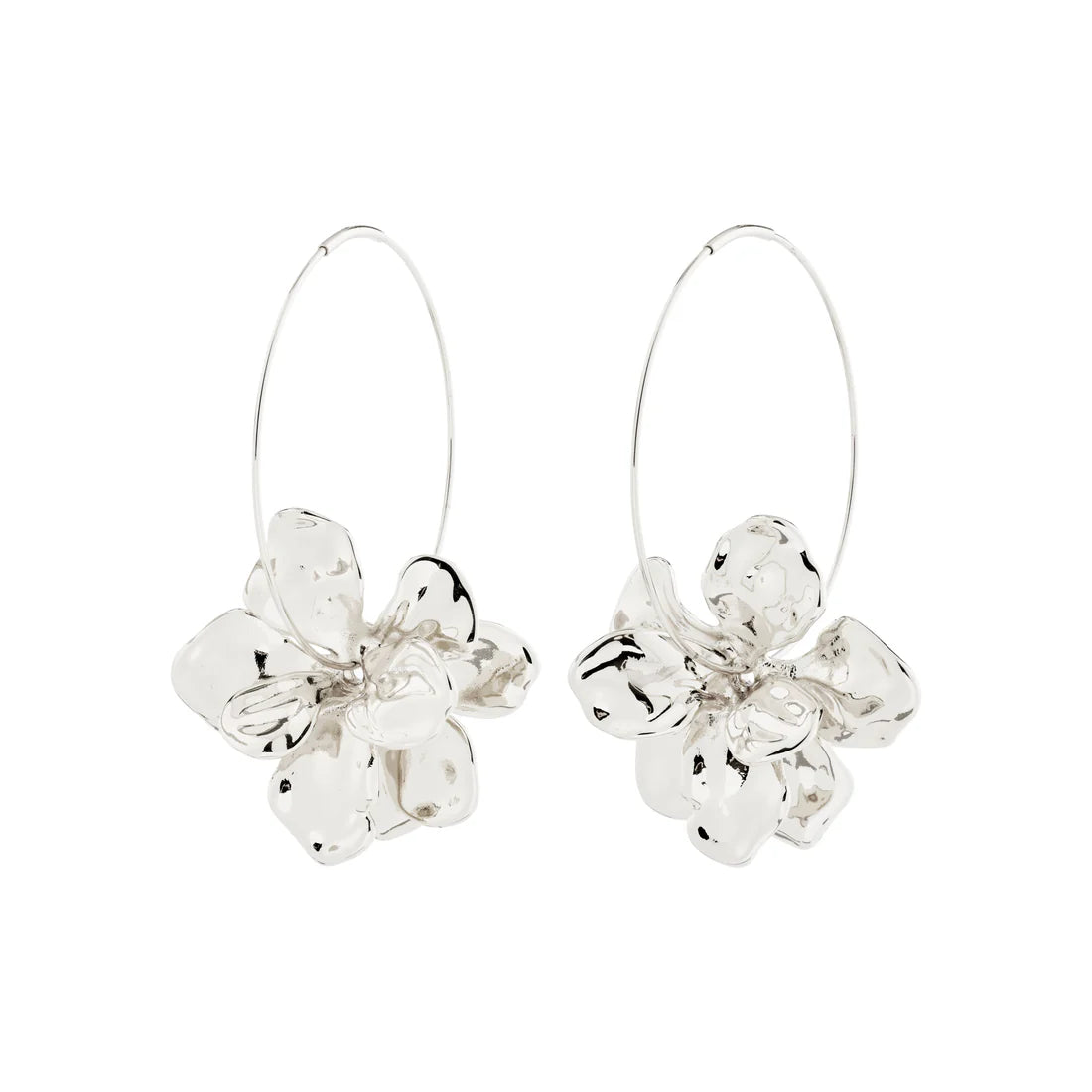 PILGRIM - LUNITH EARRINGS SILVER-PLATED