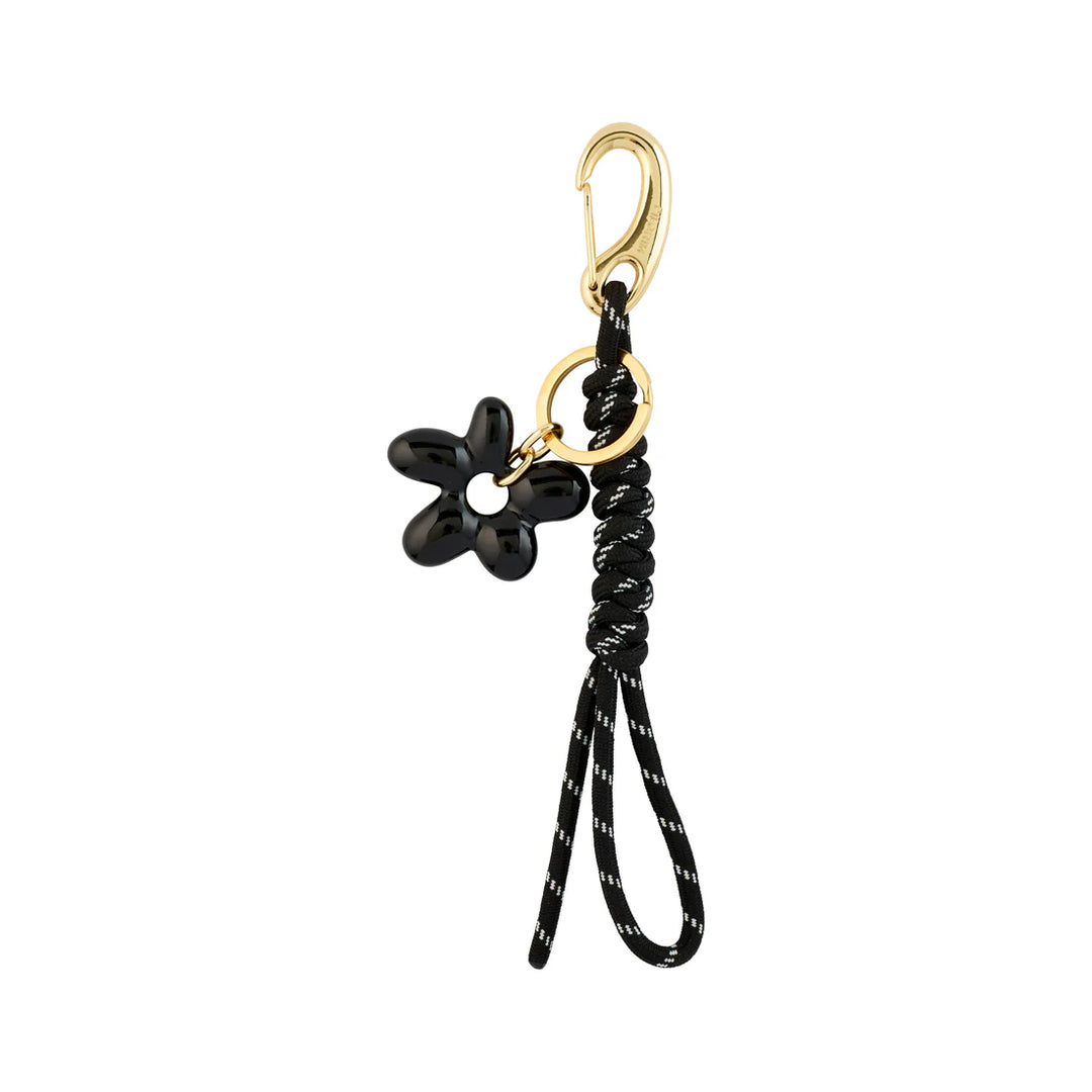 PILGRIM - AERUN KEY HANGER, BLACK/GOLD-PLATED