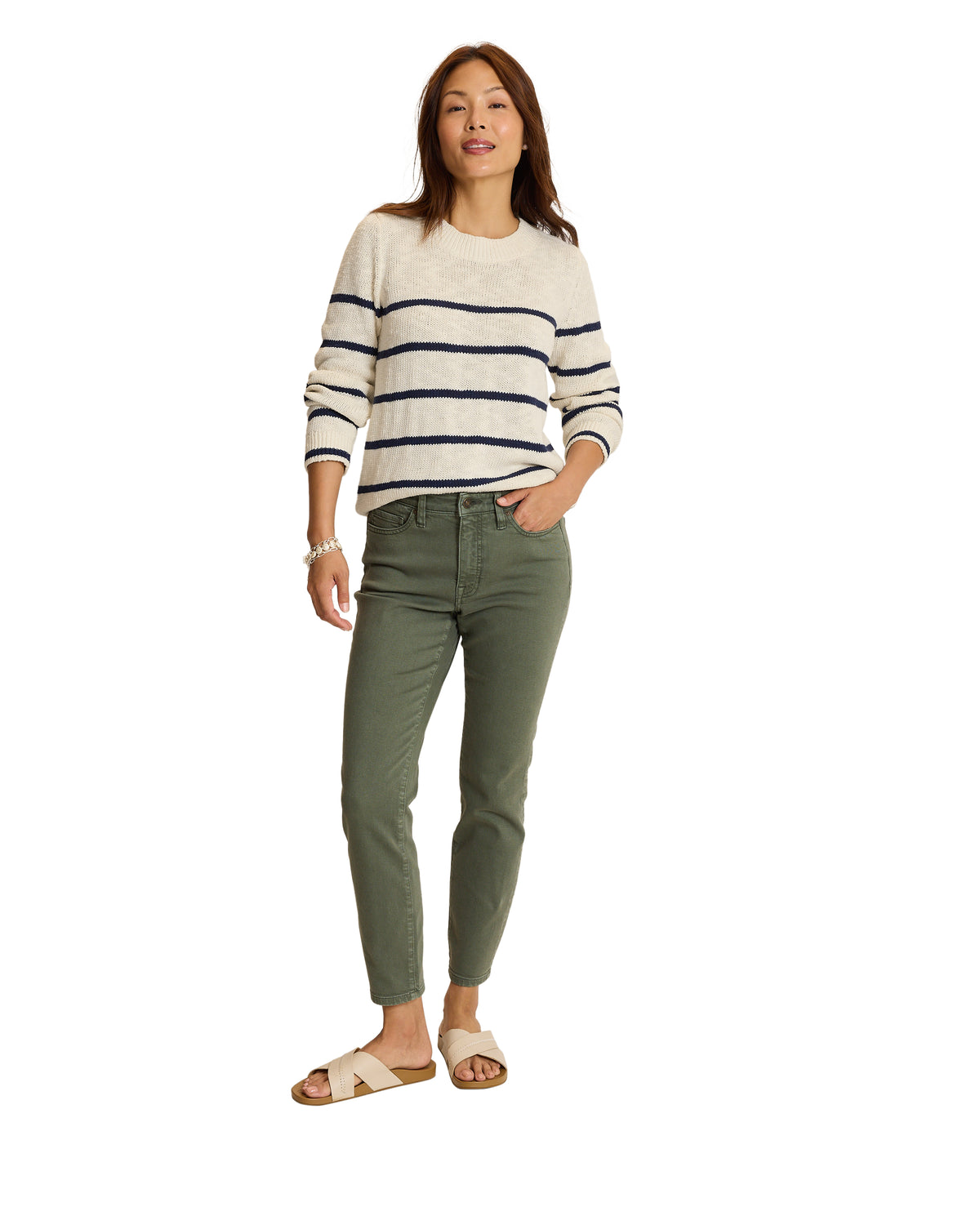 TOMMY BAHAMA - SURF SHORE COTTON STRIPE CREW