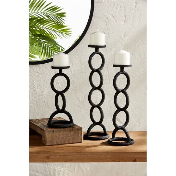 MUDPIE- CHAIN LINK CANDLESTICK