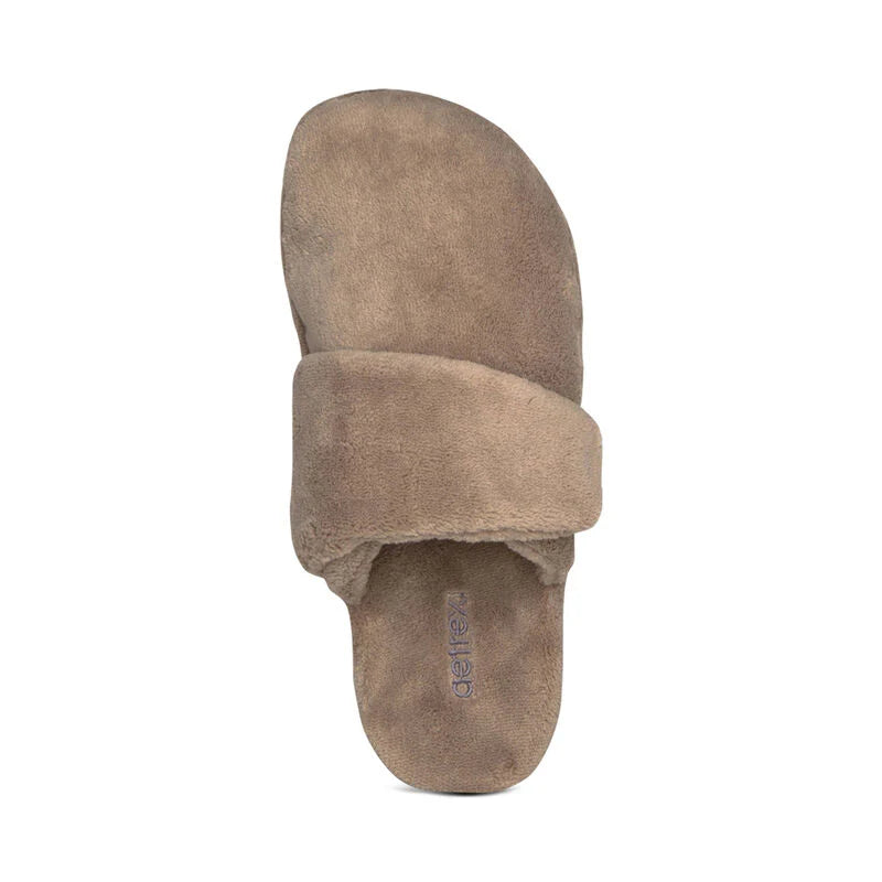 AETREX- WOMEN'S MANDY CLOSED TOE COFFEE SLIPPER