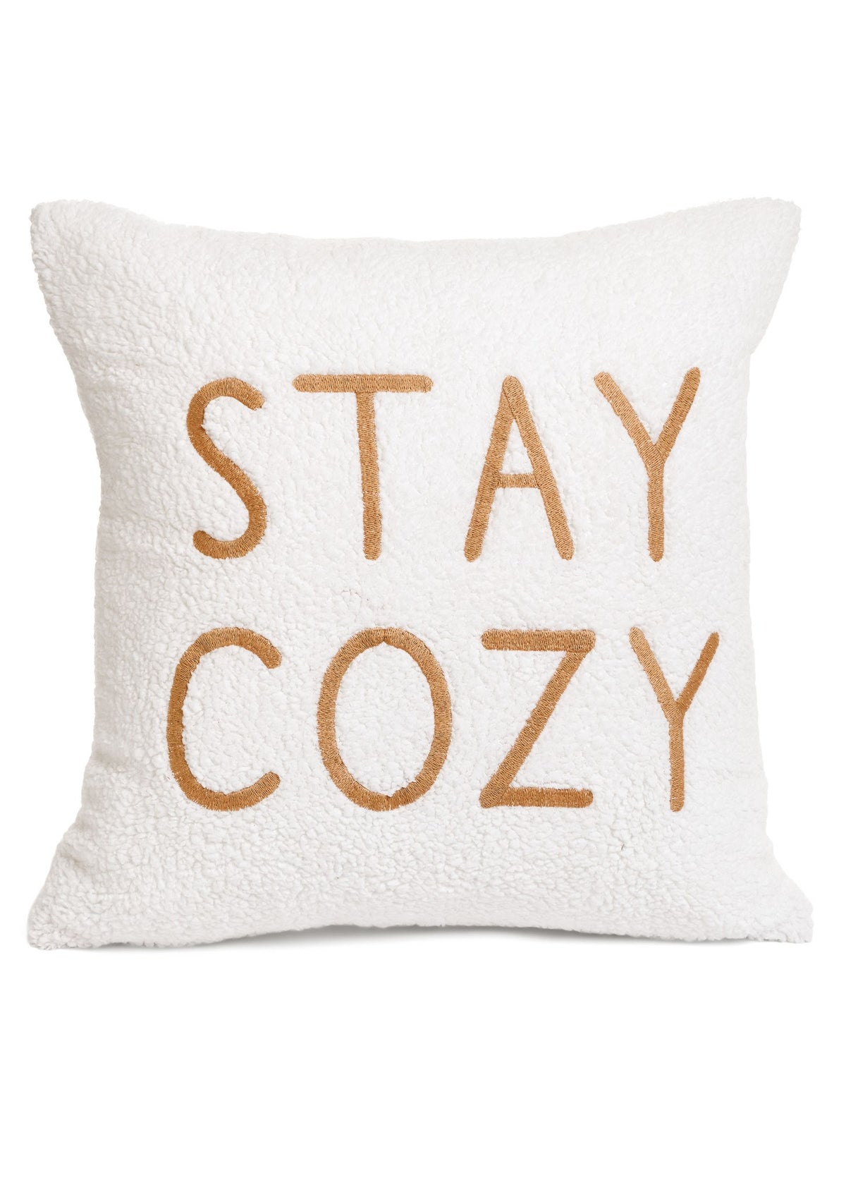 ADV - CUSHION SHERPA "STAY COZY"