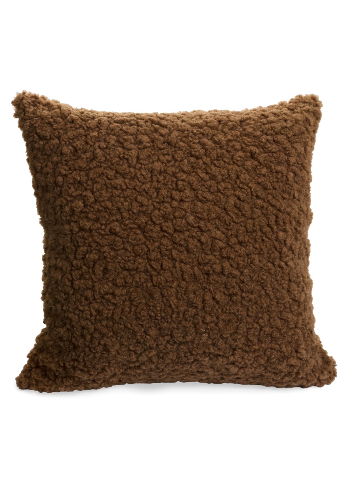 ADV - CUSHION BOUCLE POLYVELVET BROWN