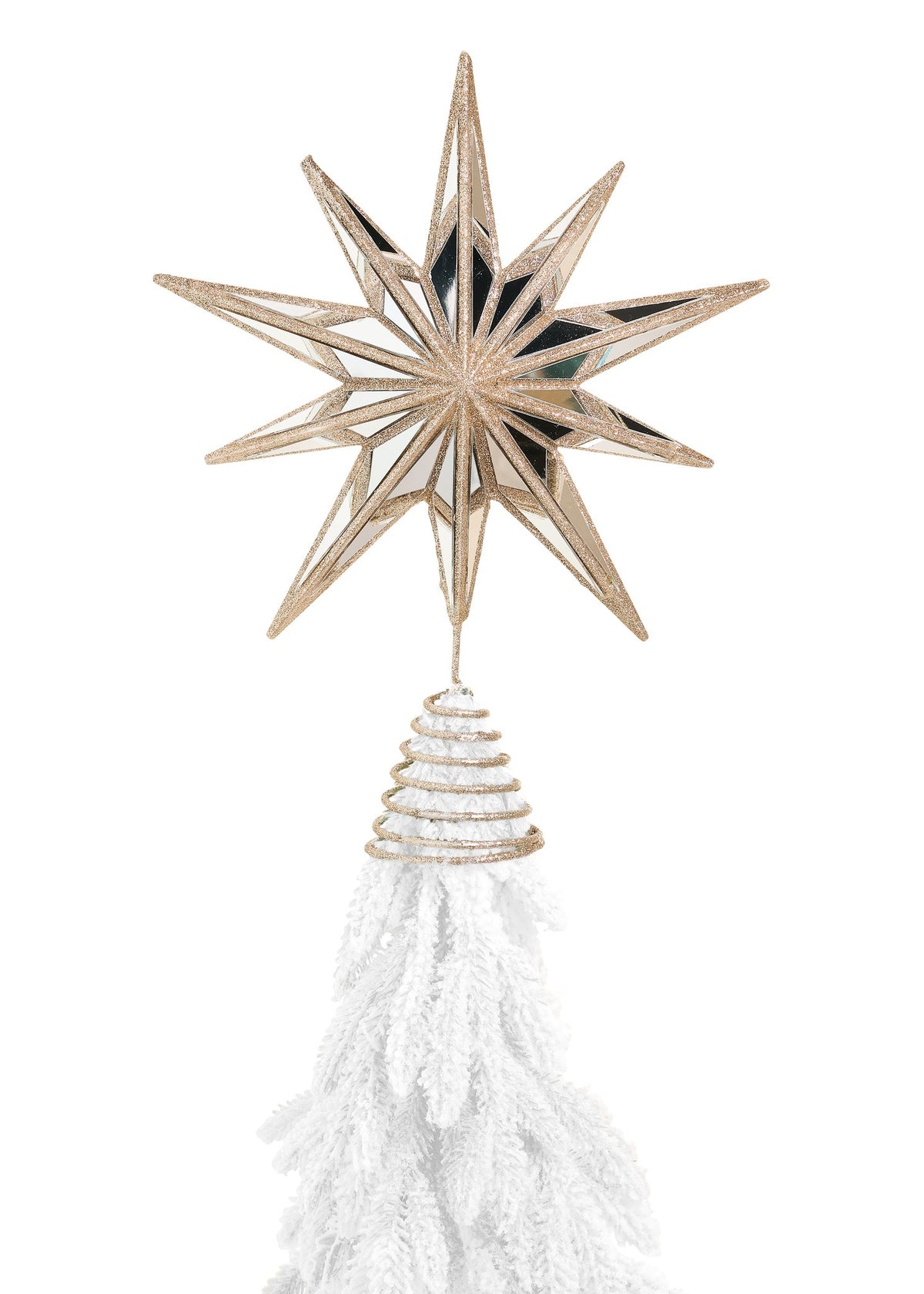 ADV - TREE TOPPER STAR IRON/PE GOLD 9X12