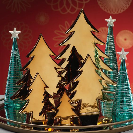 ZODAX- TETON CERAMIC GOLD TREE 8.25 IN 