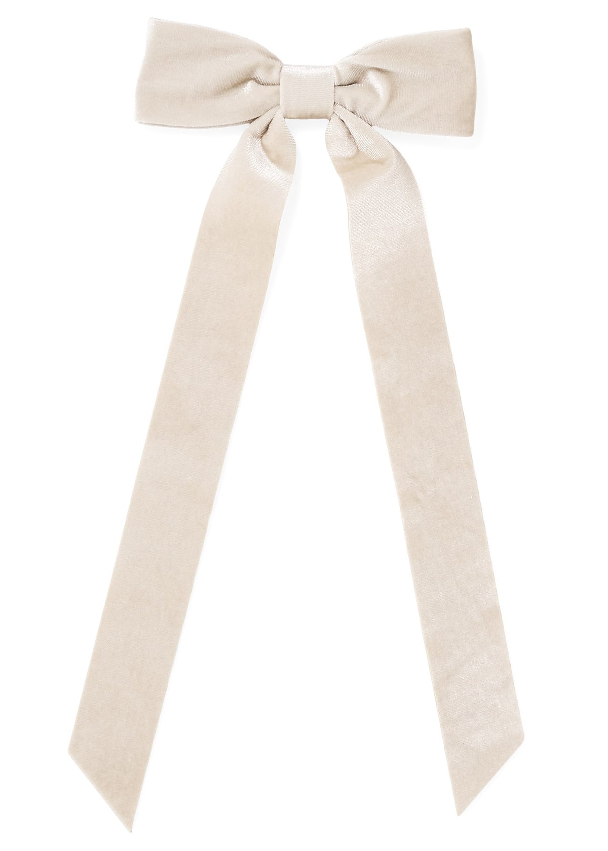 ADV - DECO BOW  W/CLIP POLYVELVET BEIGE