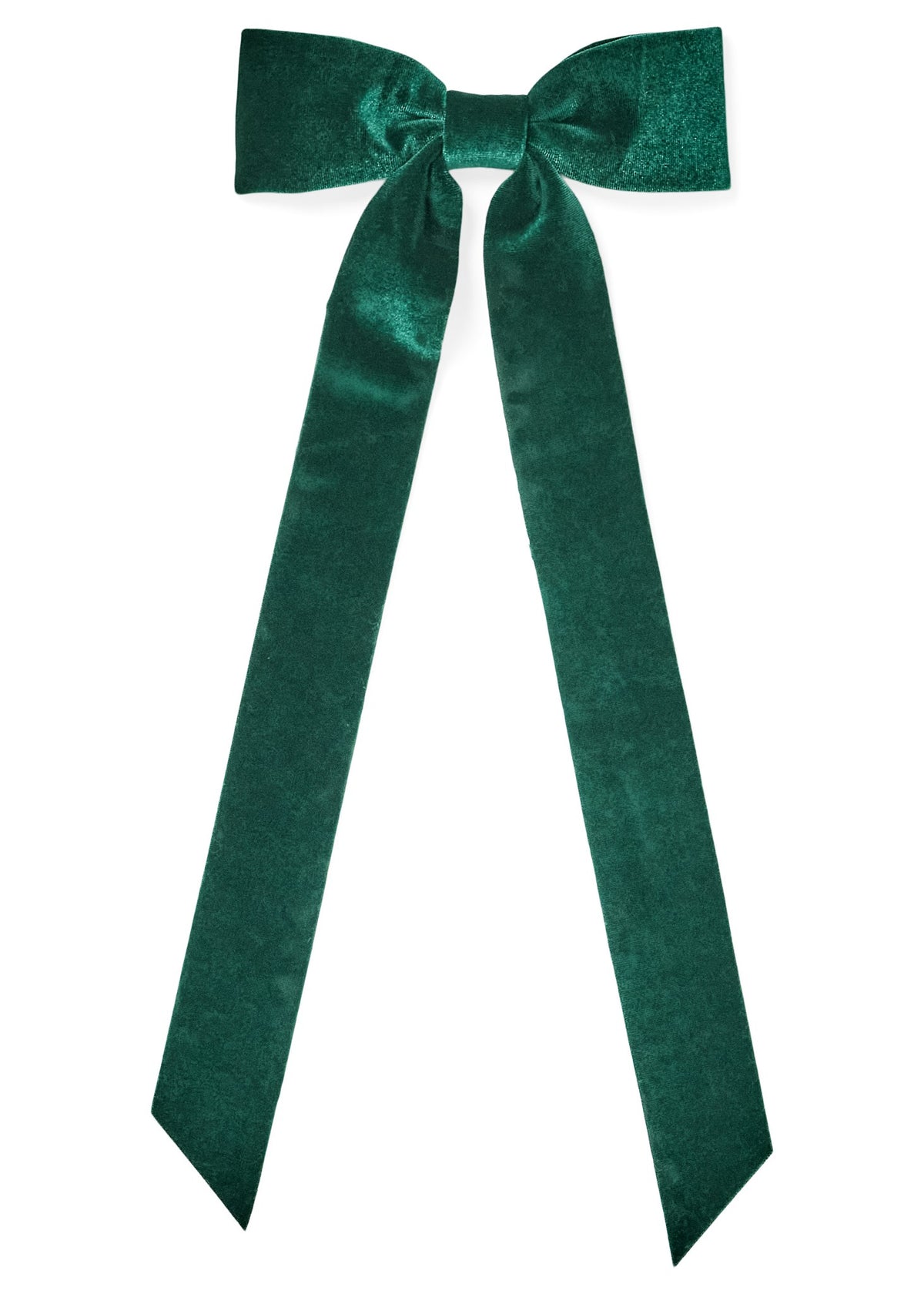 ADV - DECO BOW  W/CLIP POLYVELVET GR