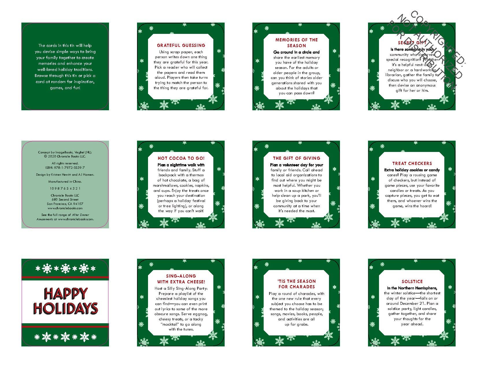 After Dinner Amusements: Happy Holidays