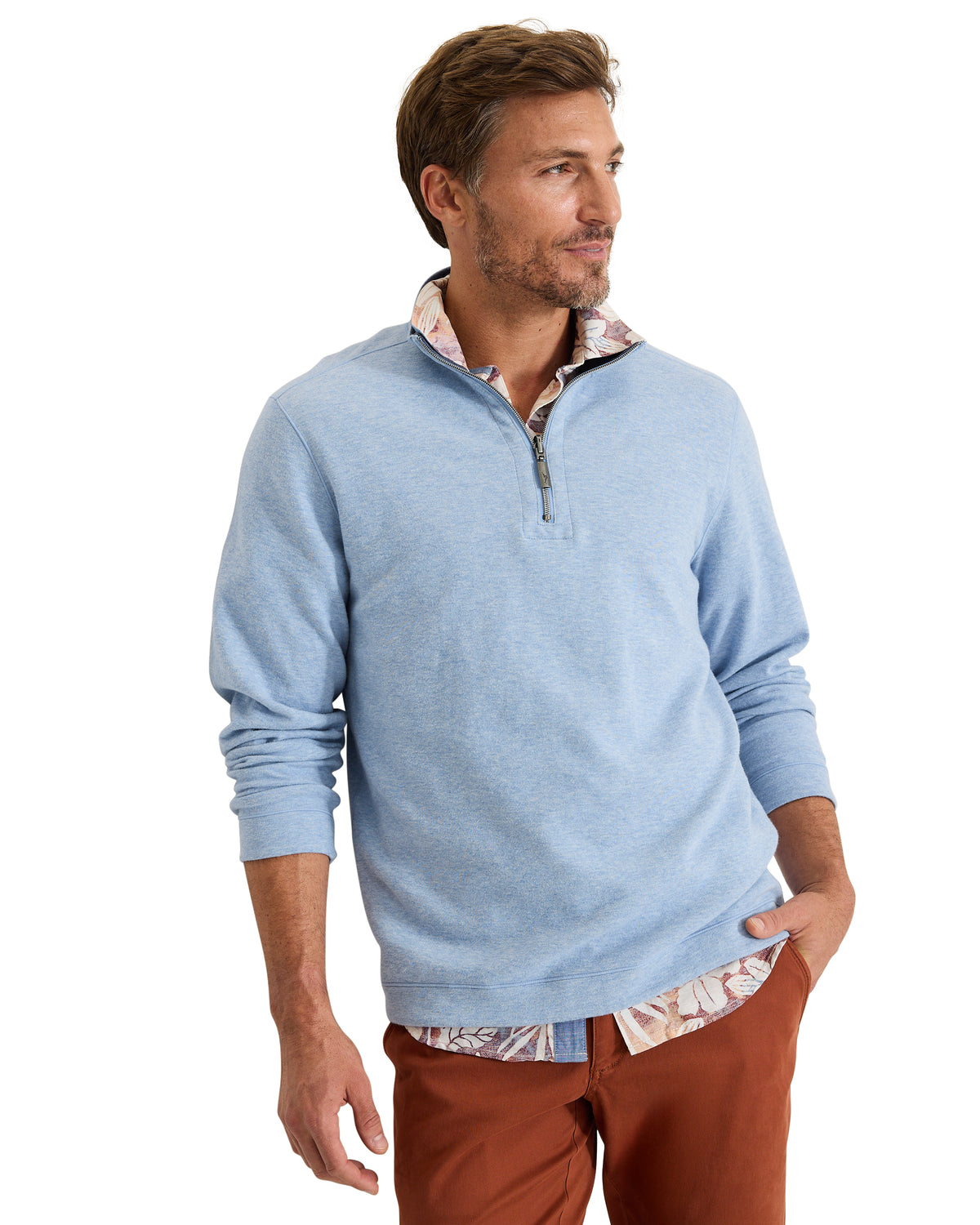 TOMMY BAHAMA - MEN'S FLIP VIEW HALF ZIP SWEATER