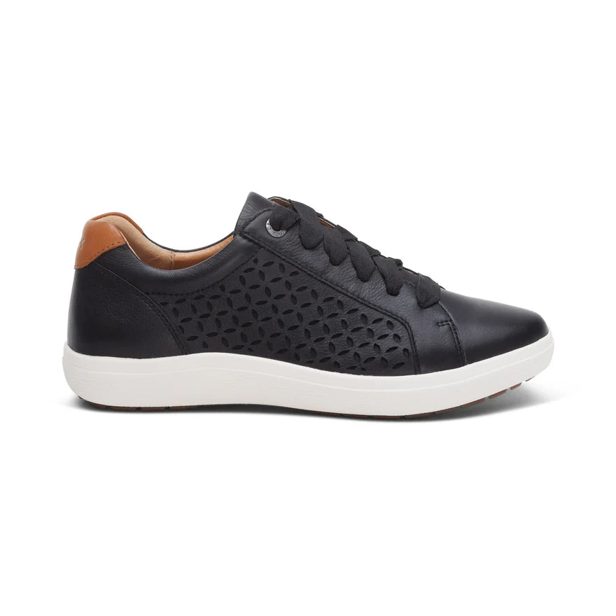 AETREX- WOMEN'S COURTNEY BLACK CUTOUT SNEAKER