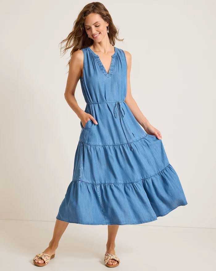 TOMMY BAHAMA - WOMEN'S CHAMBRAY O'LEI DRESS