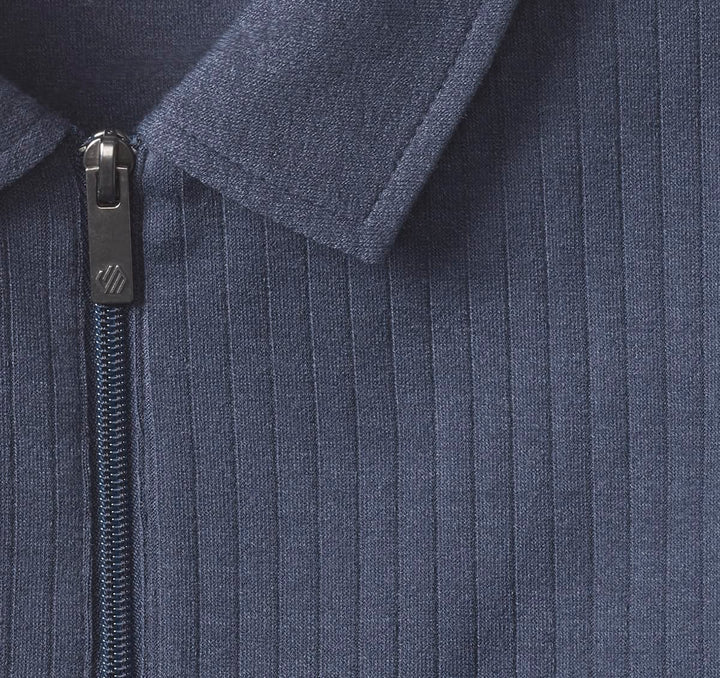 JOHNSTON & MURPHY - FINN RIBBED ZIP POLO