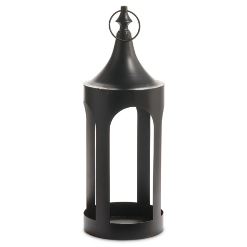 RAZ IMPORTS- DISTRESSED BLACK LANTERN