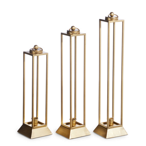 RAZ IMPORT-  SET OF 3, 19" GOLD LANTERNS