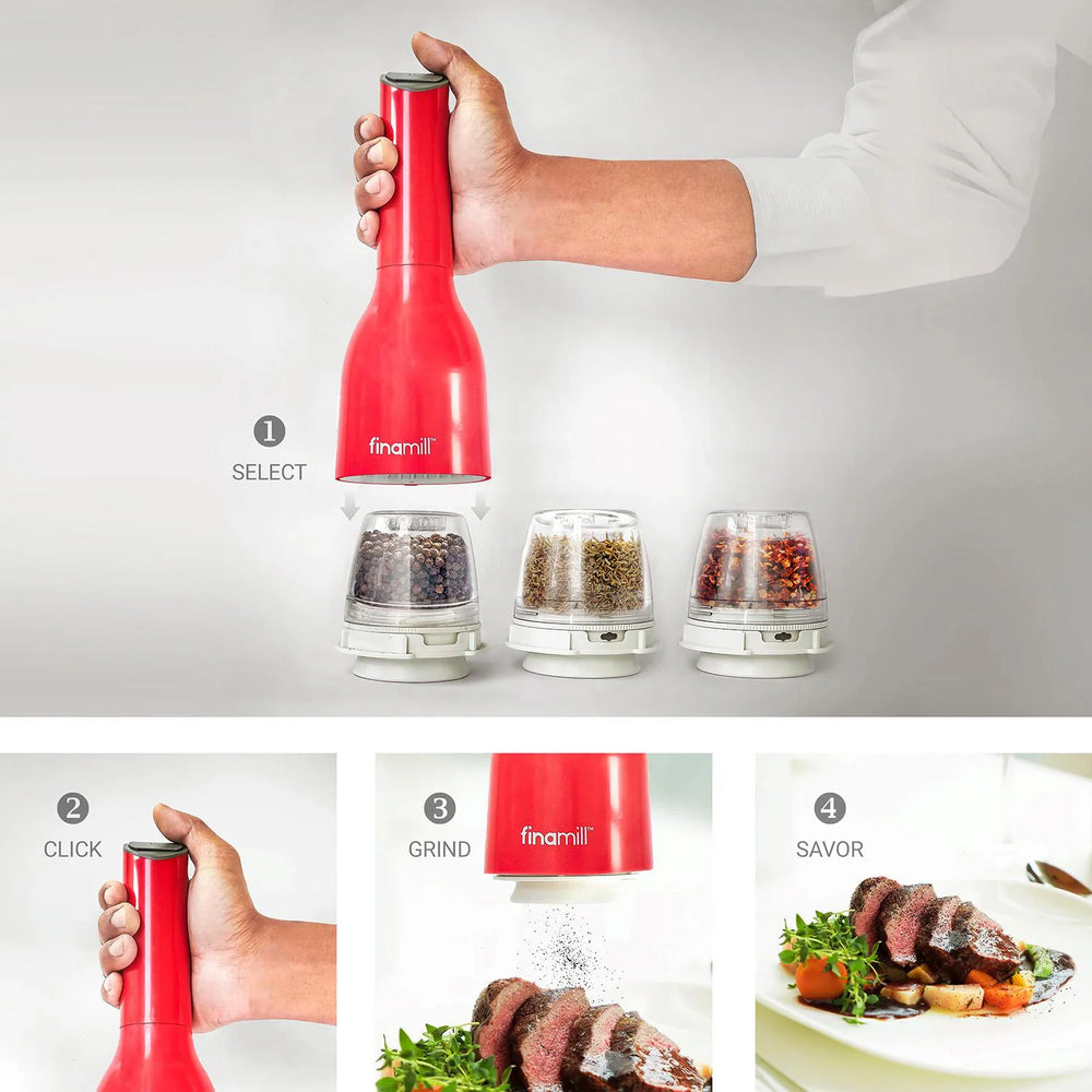 FINAMILL- SPICE GRINDER WITH 2 PODS  GP180134-12BLU