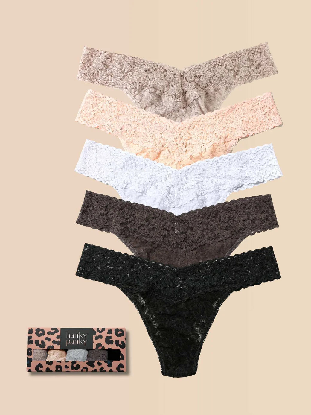 HANKY PANKY - ORIGINAL RISE THONG MULTI 5 PACK