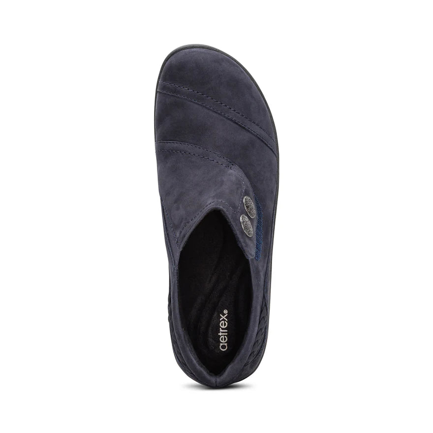 AETREX- WOMEN'S KARINA MONK STRAP NAVY SHOE